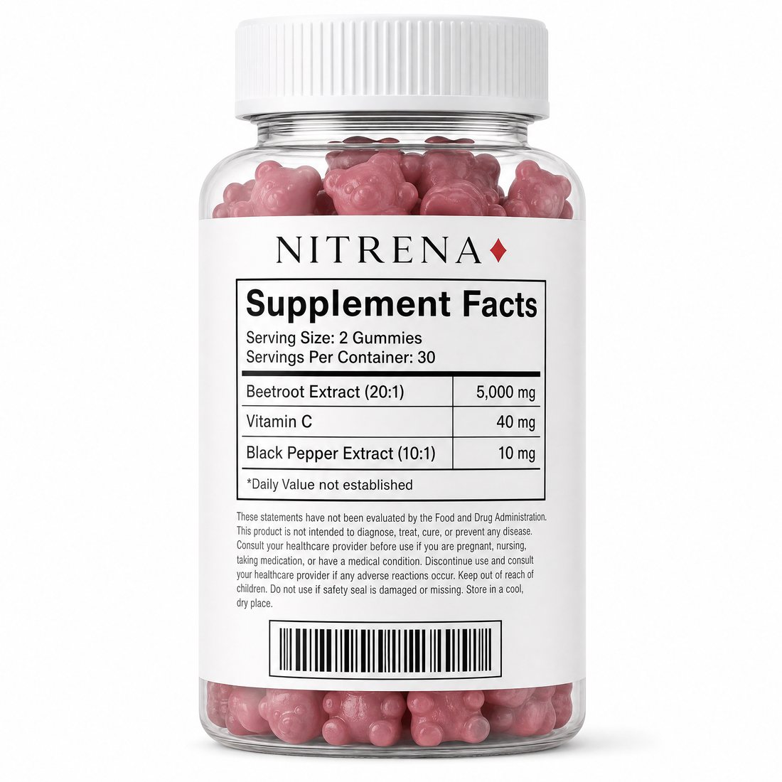 Beetroot Nitric Oxide Gummies — Strawberry